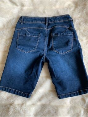 Y2K SUKO  skinny stretch denim jean shorts cargo capris size 6